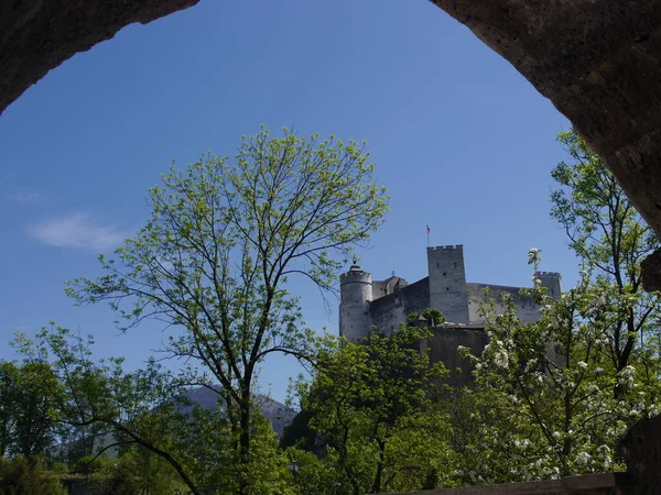 Utsikt Över Den Centrala Delen Staden Salzburg Österrike — Stockfoto