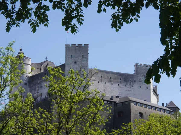 Avusturya Nın Salzburg Kentindeki Hohensalzburg Kalesi — Stok fotoğraf