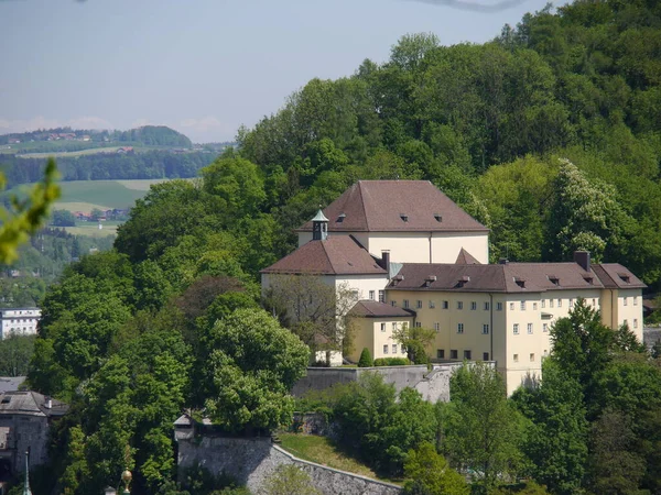 Blick Auf Den Zentralen Teil Der Stadt Salzburg Österreich — Stockfoto