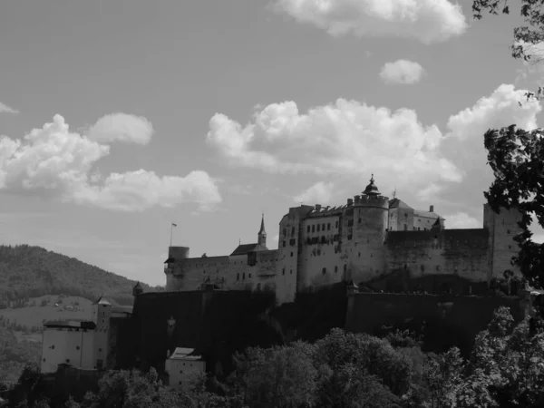 Гогенсальцбурзький Замок Місті Зальцбург Австрія — стокове фото