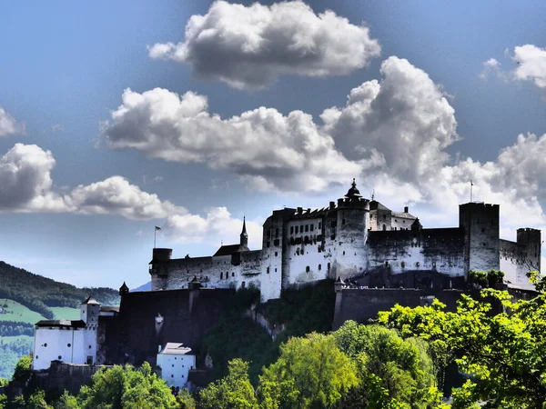 Avusturya Nın Salzburg Kentindeki Hohensalzburg Kalesi — Stok fotoğraf