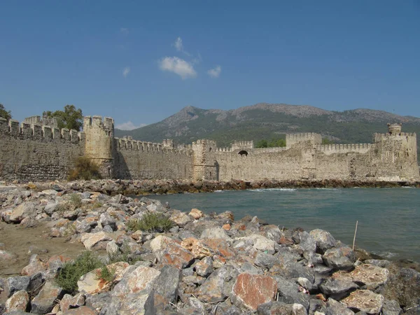 Mamure Castle on the coast of Mediterranean Sea Anamur, Mersin province, Turkey