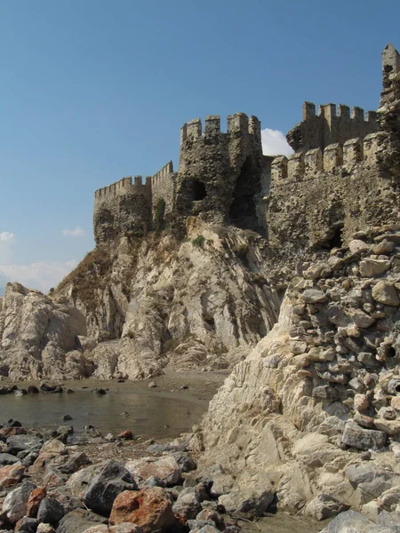 Mamure Castle Coast Mediterranean Sea Anamur Mersin Province Turkey — Stock Photo, Image