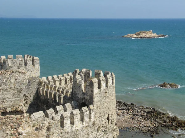 Castelo Mamure Costa Mar Mediterrâneo Anamur Província Mersin Turquia — Fotografia de Stock