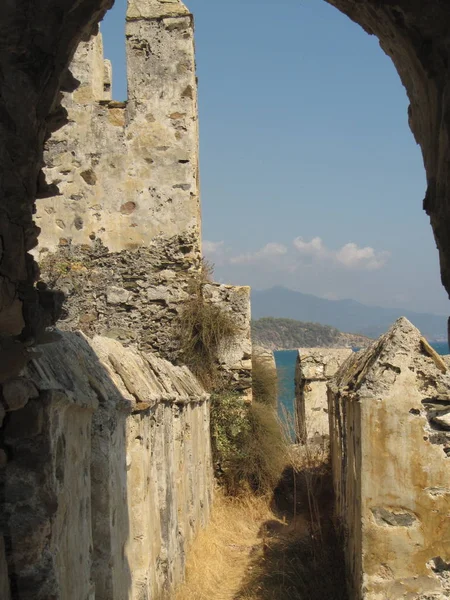 Hrad Mamure Pobřeží Středozemního Moře Anamur Provincie Mersin Turecko — Stock fotografie