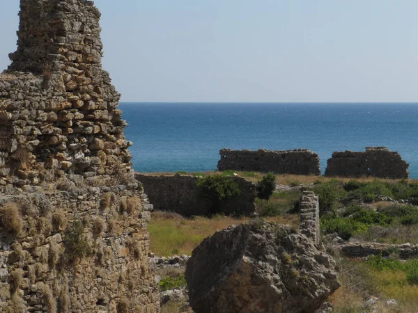 Anemurium Ruínas Cidade Antiga Mersin Turquia — Fotografia de Stock