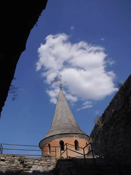 Castillo Medieval Ciudad Kamyanets Podilsky Ucrania Una Fortaleza Formidable Fuerte — Foto de Stock