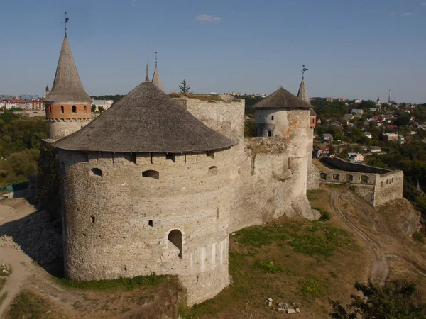 Château Médiéval Dans Ville Kamyanets Podilsky Ukraine Est Une Forteresse — Photo