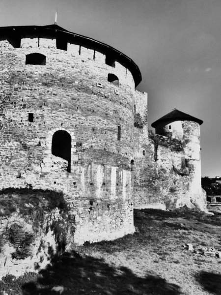 Castello Medievale Nella Città Kamyanets Podilsky Ucraina Tratta Una Fortezza — Foto Stock