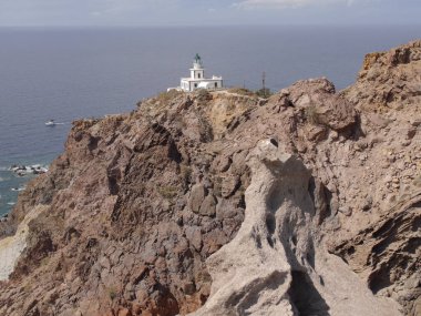 Akrotiri Lighthouse on the Greek island of Santorini