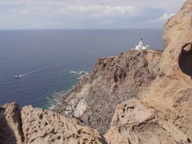 Akrotiri Lighthouse on the Greek island of Santorini