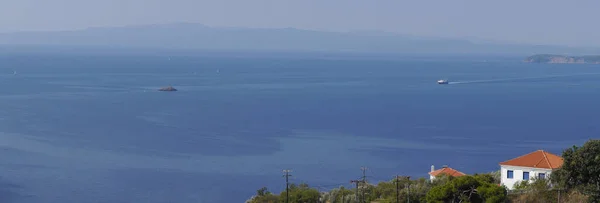 Vistas Mar Ciudad Glossa Isla Skopelos Grecia —  Fotos de Stock