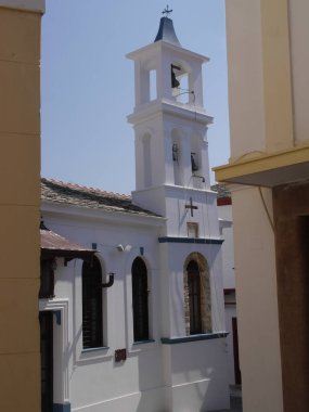 Yunanistan 'ın the Old Town of Gail Adası' ndaki Ortodoks Kilisesi.