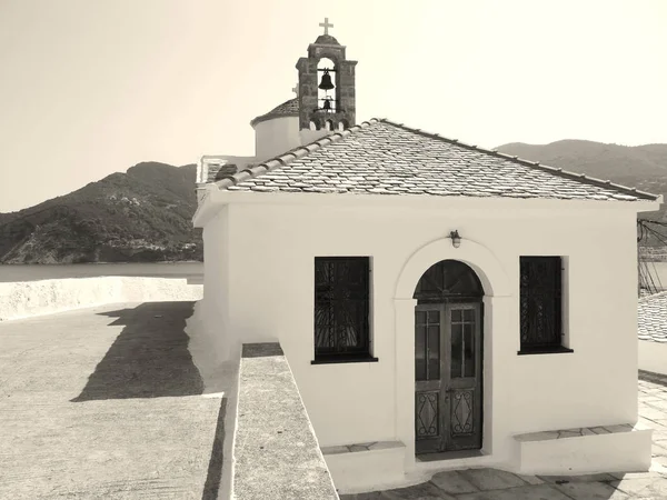 Cerkiew Starym Mieście Skopelos Wyspie Skopelos Grecja — Zdjęcie stockowe