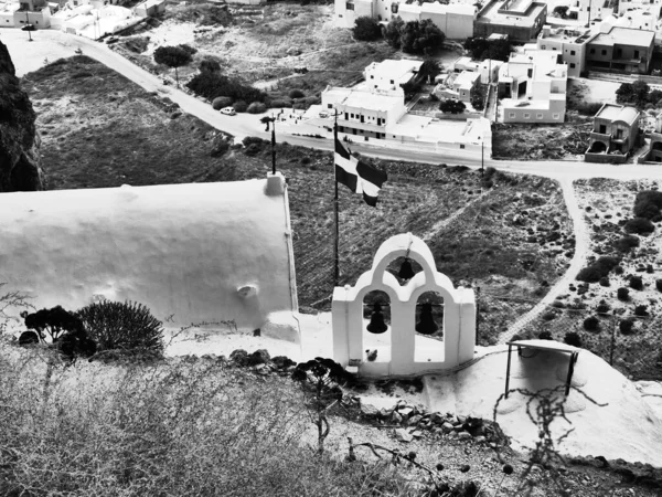 Orthodoxe Kerk Panagia Katefiani Mesa Vouno Berg Santorini Eiland Griekenland — Stockfoto