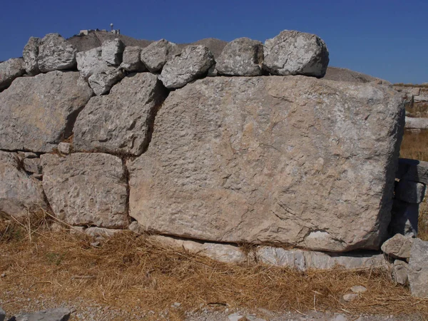 Antik Thira Thera Yunanistan Santorini Adasındaki Mesa Vouno Kayalık Burnu — Stok fotoğraf