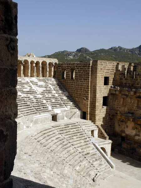 Roman Amphitheater Aspendos Ancient City Antalya Southern Turkey — Stock Photo, Image