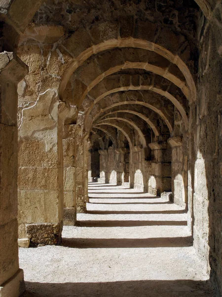 Anfiteatro Romano Aspendos Antigua Ciudad Cerca Antalya Sur Turquía — Foto de Stock