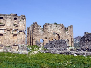  Aspendos, Antalya yakınlarındaki antik şehir, Güney Türkiye.