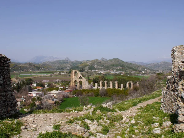 Aspendos Starożytne Miasto Pobliżu Antalyi Południowa Turcja — Zdjęcie stockowe