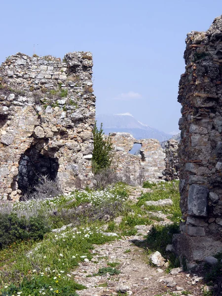 Aspendos Αρχαία Πόλη Κοντά Στην Αττάλεια Νότια Τουρκία — Φωτογραφία Αρχείου