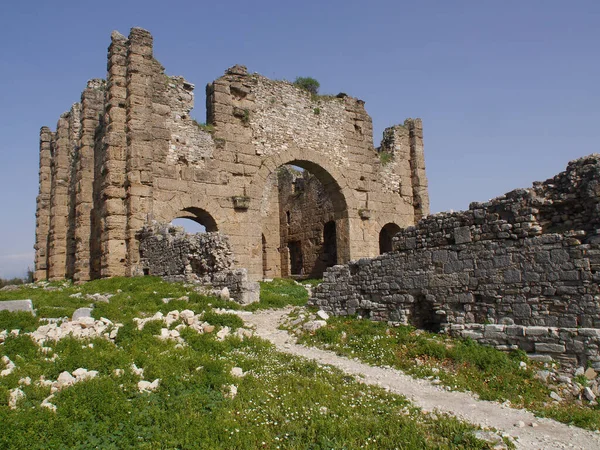 Aspendos Antalya Yakınlarındaki Antik Şehir Güney Türkiye — Stok fotoğraf