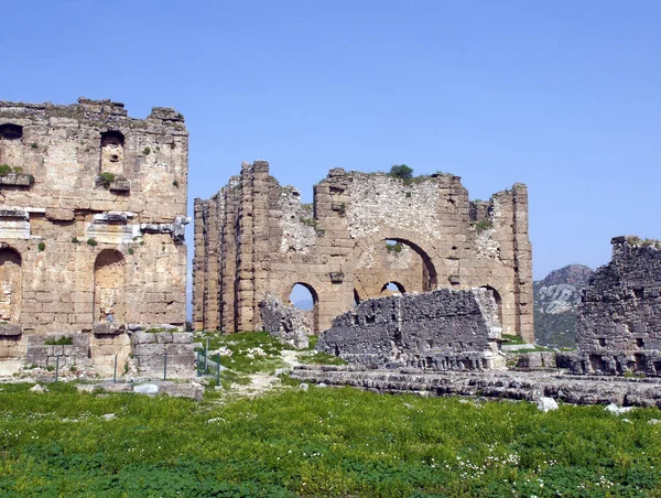 Aspendos Oude Stad Nabij Antalya Zuid Turkije — Stockfoto