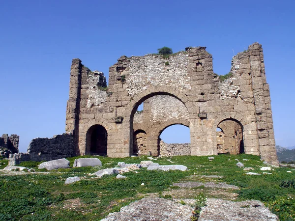 Aspendos Antalya Yakınlarındaki Antik Şehir Güney Türkiye — Stok fotoğraf