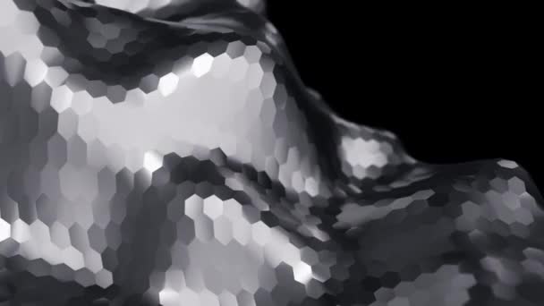 背景のための抽象的なハイテクテクスチャ波シームレスなループのアニメーション — ストック動画