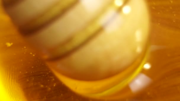 健康天然蜂蜜的特写镜头 — 图库视频影像