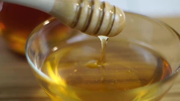 Nahaufnahme Von Gesundem Natürlichem Honig — Stockvideo