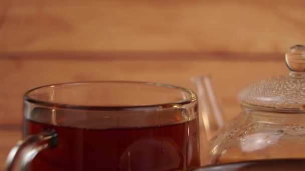 健康天然蜂蜜的特写镜头 — 图库视频影像