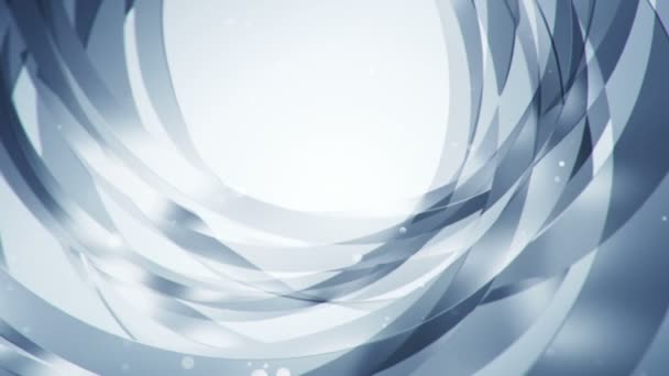 Fondo Abstracto Con Animación Gris Rayas Ondulantes Voladoras Vidrio Animación — Vídeo de stock