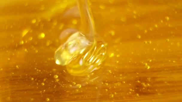 Κοντινό Πλάνο Πλάνα Από Υγιές Φυσικό Μέλι — Αρχείο Βίντεο