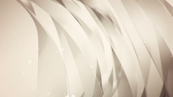 Fond Abstrait Avec Animation Dorée Ondulations Rayures Volantes Verre Animation — Video