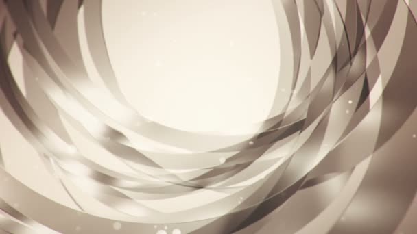 Fond Abstrait Avec Animation Dorée Ondulations Rayures Volantes Verre Animation — Video