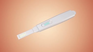 Mavi arka planda tıbbi termometrenin bilimsel 3D animasyonu. Kusursuz döngünün animasyonu.