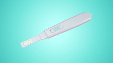 Mavi arka planda tıbbi termometrenin bilimsel 3D animasyonu. Kusursuz döngünün animasyonu.