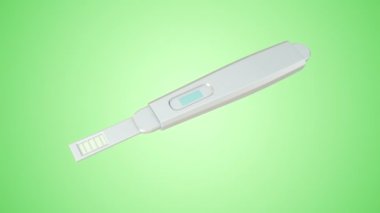 Mavi arka planda tıbbi termometrenin bilimsel 3D animasyonu. Kusursuz döngünün animasyonu.