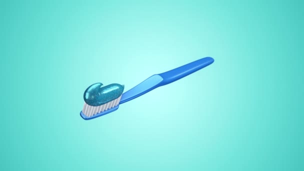 Animation Toothbrush Animation Seamless Loop — Stock Video