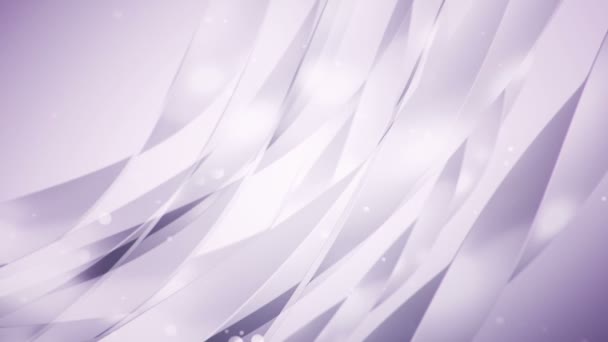 Abstrakter Hintergrund Mit Lila Animation Von Winkenden Und Fliegenden Streifen — Stockvideo