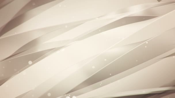 Абстрактный Фон Золотой Анимацией Размахивания Полета Полос Стекла Анимация Бесшовного — стоковое видео