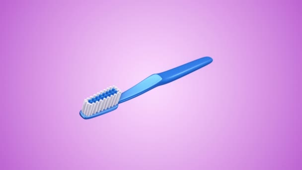 Animation Toothbrush Animation Seamless Loop — Stock Video