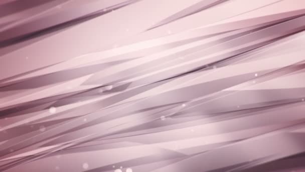 Streszczenie Tła Różową Animacją Falowania Latających Pasków Szkła Animacja Pętli — Wideo stockowe