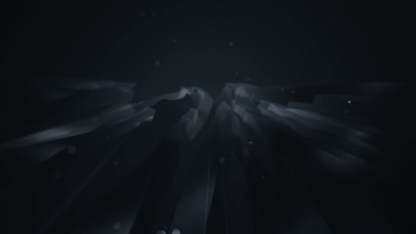 Abstracte Achtergrond Met Zwarte Animatie Van Golvende Vliegende Strepen Van — Stockvideo