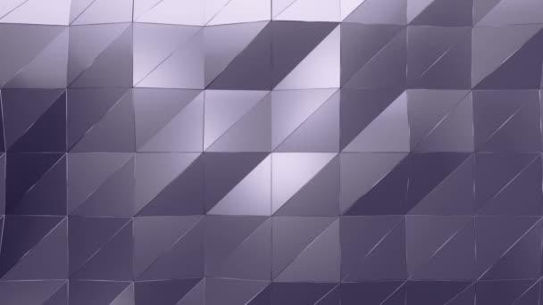 Abstrakter Hintergrund Mit Animation Lila Wellenförmiger Glatter Polygonaler Oberfläche Aus — Stockvideo