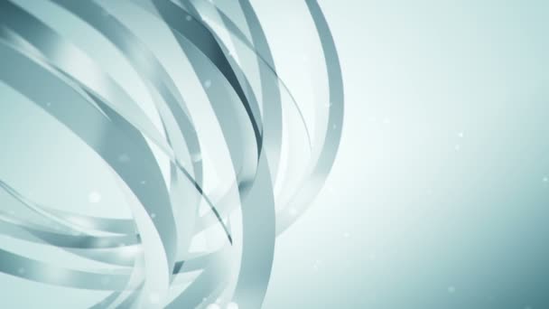 Fond Abstrait Avec Animation Turquoise Ondulations Rayures Volantes Verre Animation — Video