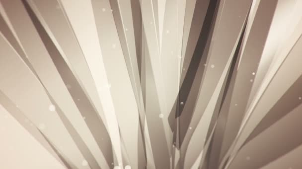 Абстрактний Фон Золотою Анімацією Хвилястих Літаючих Смуг Скла Анімація Безшовної — стокове відео
