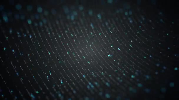 背景となる粒子の抽象的なハイテク映像 シームレスなループのアニメーション — ストック動画