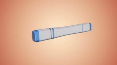 Düz işaretleyicinin 3d animasyonu, dipsiz döngünün animasyonu